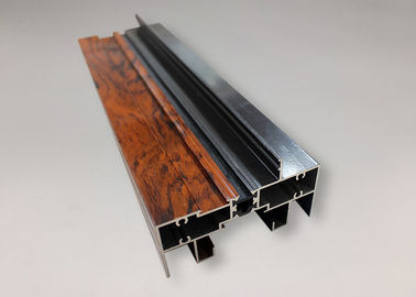 Wood Imitated Thermal Break Aluminium Windows Profiles Oxidation Resistance